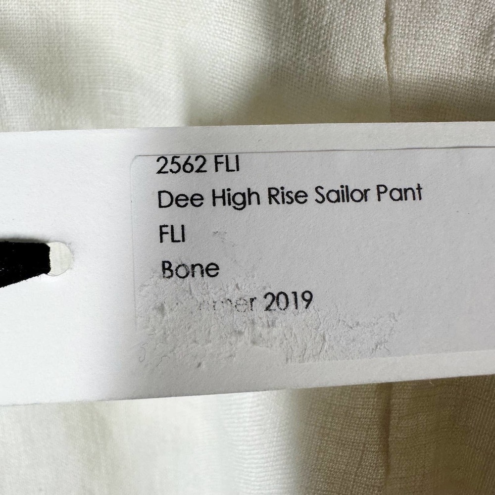 L’AGENCE Dee High Rise Sailor Linen Pants Bone color Size 25 - Picture 7 of 12